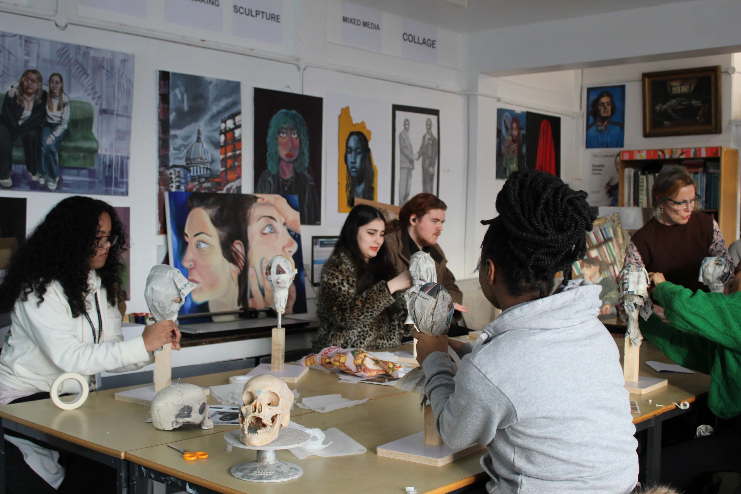 A level clay sculpture with visiting artist