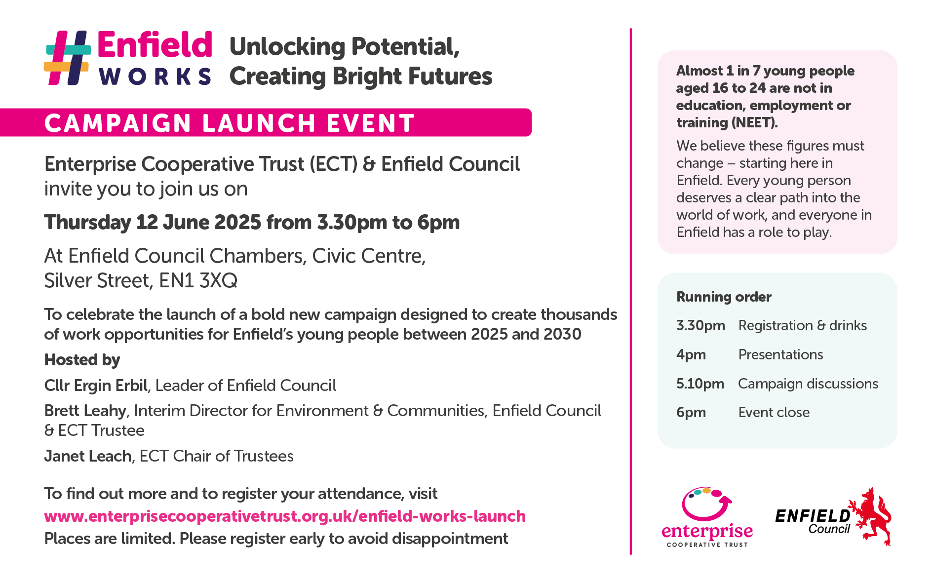 #EnfieldWorks - Work Opportunities Launch #EnfieldWorks - Work Opportunities Launch